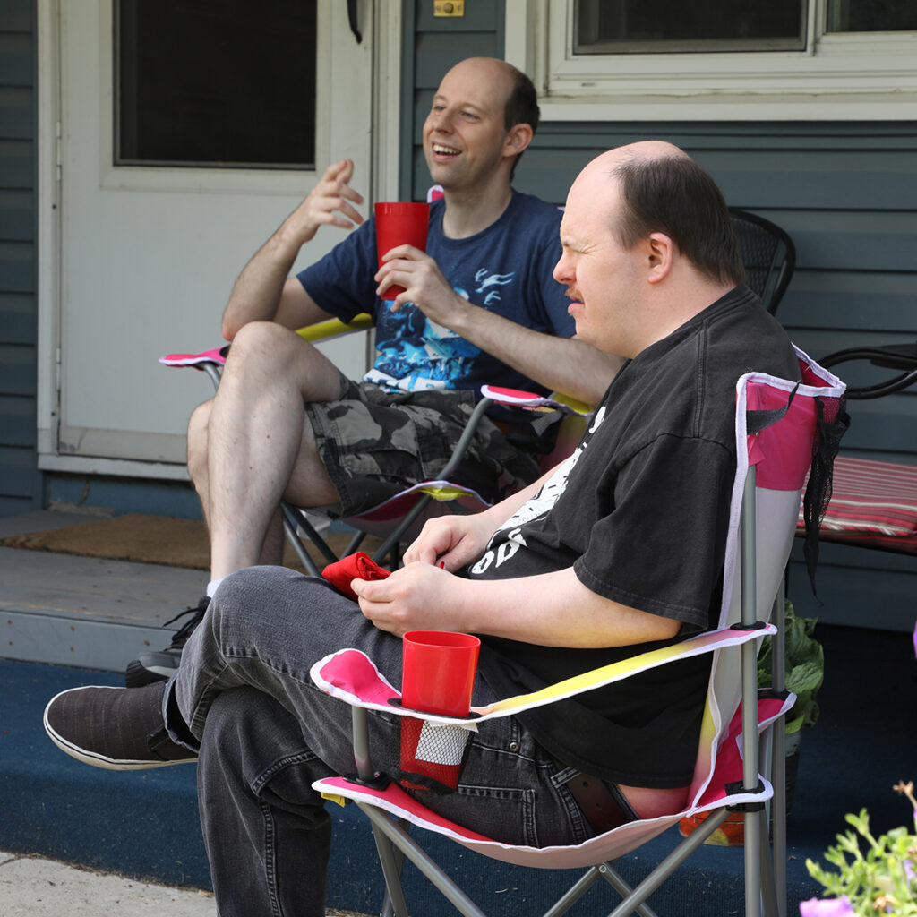 Enjoying the front porch